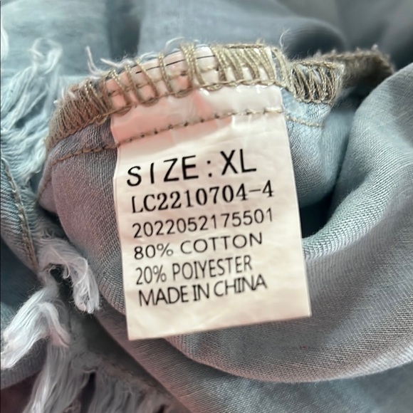 Sleeveless Light Blue Denim Dress - Picture 3 of 4